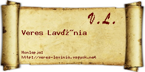 Veres Lavínia névjegykártya